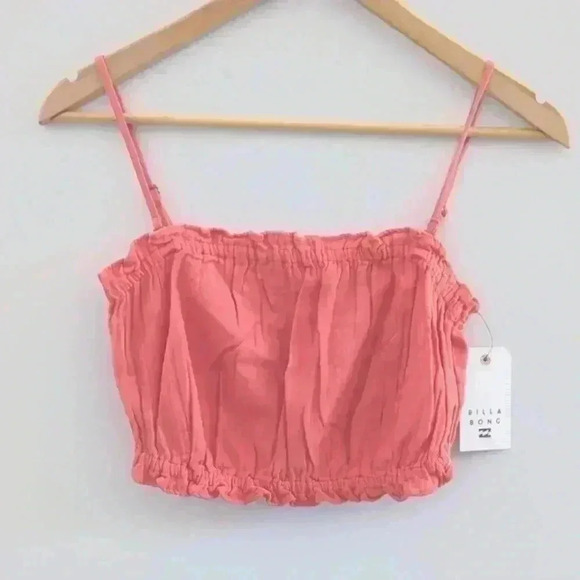BILLABONG | Women's Rose Clay By The Beach Elastic Crop Top - Picture 3 of 6